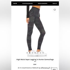 All High Waist Vapor Legging in Hunter Camo size L $141 on Revolve